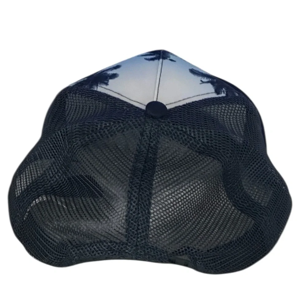 H&M woven fabric cap with a front Malibu Beach motif.NWOT.